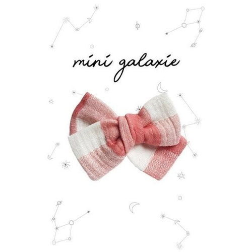 Barrette fille nœud vichy rose - mini galaxie