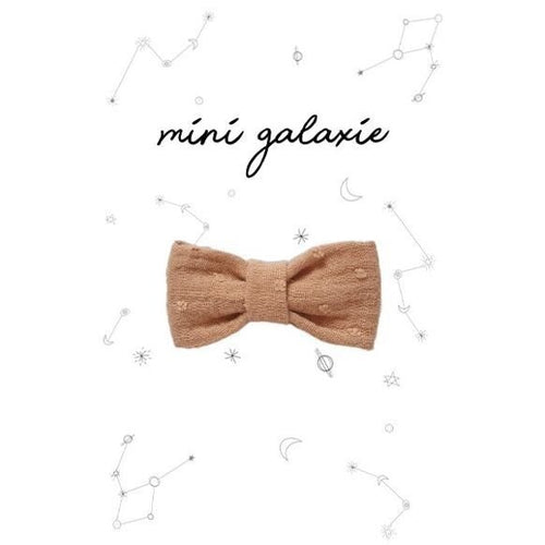 Barrette en tissu nœud camel - mini galaxie