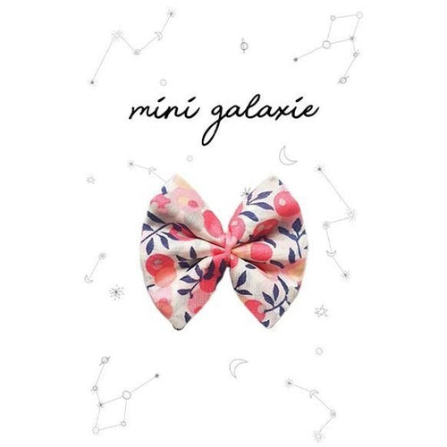 Barrette enfant nœud liberty rose - mini galaxie