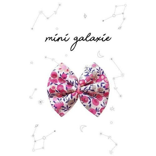 Barrette nœud liberty fushia - mini galaxie