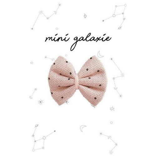 Barrette enfant fille nœud rose à pois - mini galaxie