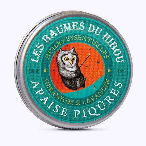 Baume corps aux huiles essentielles bio "apaise piqûres" - les baumes du hibou
