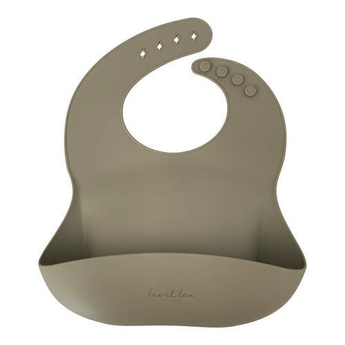 Bavoir bébé silicone dusty sage - leo et lea france