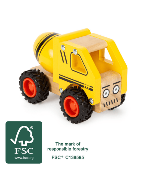 Bétonnière en bois – camion chantier jouet pour enfant | small foot