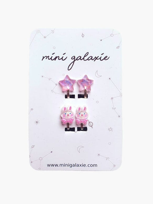 Boucles d'oreilles clips pour enfant la vie en rose - mini galaxie