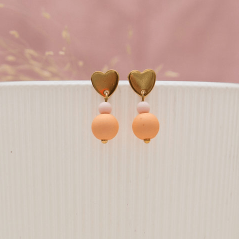 Boucles d'oreilles enfants cœur les merveilleuses - emma'bulle