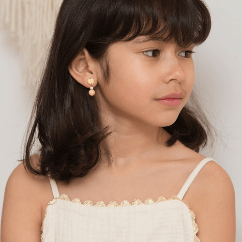 Boucles d'oreilles enfants cœur les merveilleuses - emma'bulle