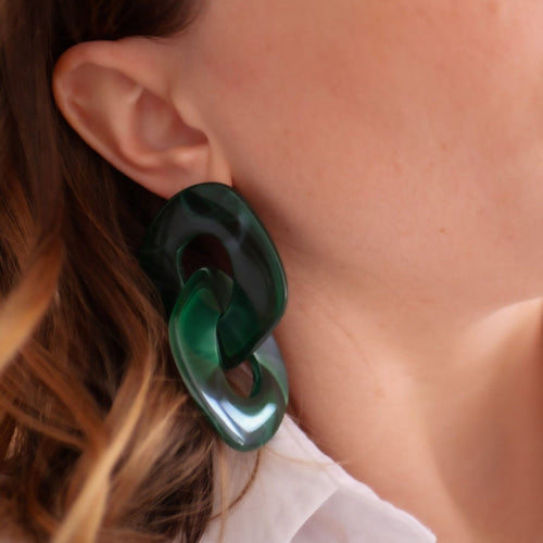 Boucles d'oreilles femme pendantes swan - azeria création