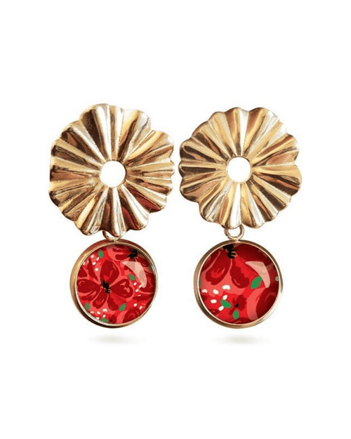 Boucles d'oreilles Flora "Flamenco" - les jolies d'emilie