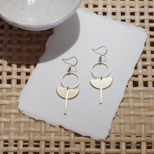 Boucles d'oreilles laiton "agathe" - brasscake