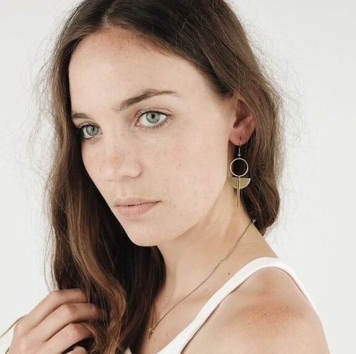 Boucles d'oreilles laiton "agathe" - brasscake