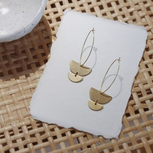 Boucles d'oreilles laiton "chloé" - brasscake