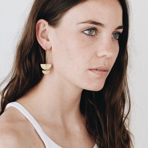 Boucles d'oreilles laiton "chloé" - brasscake