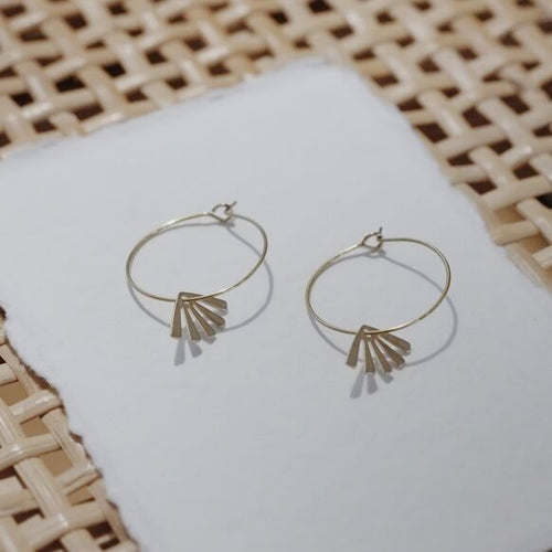 Boucles d'oreilles laiton "louise" - brasscake