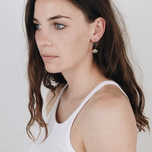 Boucles d'oreilles laiton "louise" - brasscake