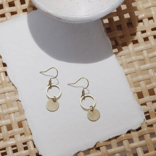 Boucles d'oreilles laiton "luva" - brasscake