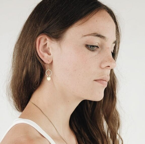 Boucles d'oreilles laiton "luva" - brasscake