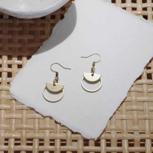 Boucles d'oreilles laiton "romy" - brasscake
