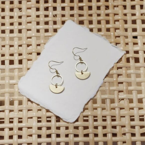 Boucles d'oreilles laiton "roxane" - brasscake