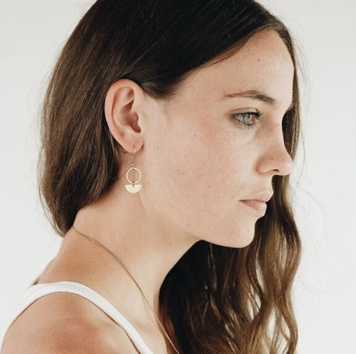 Boucles d'oreilles laiton "roxane" - brasscake