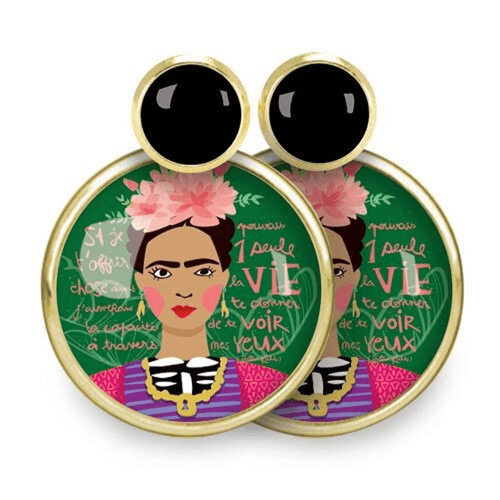 Boucles d'oreilles modulables "frida kahlo" - les jolies d'emilie